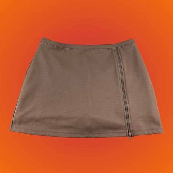 y2k mocha brown mini skirt skort - Picture 2 of 3